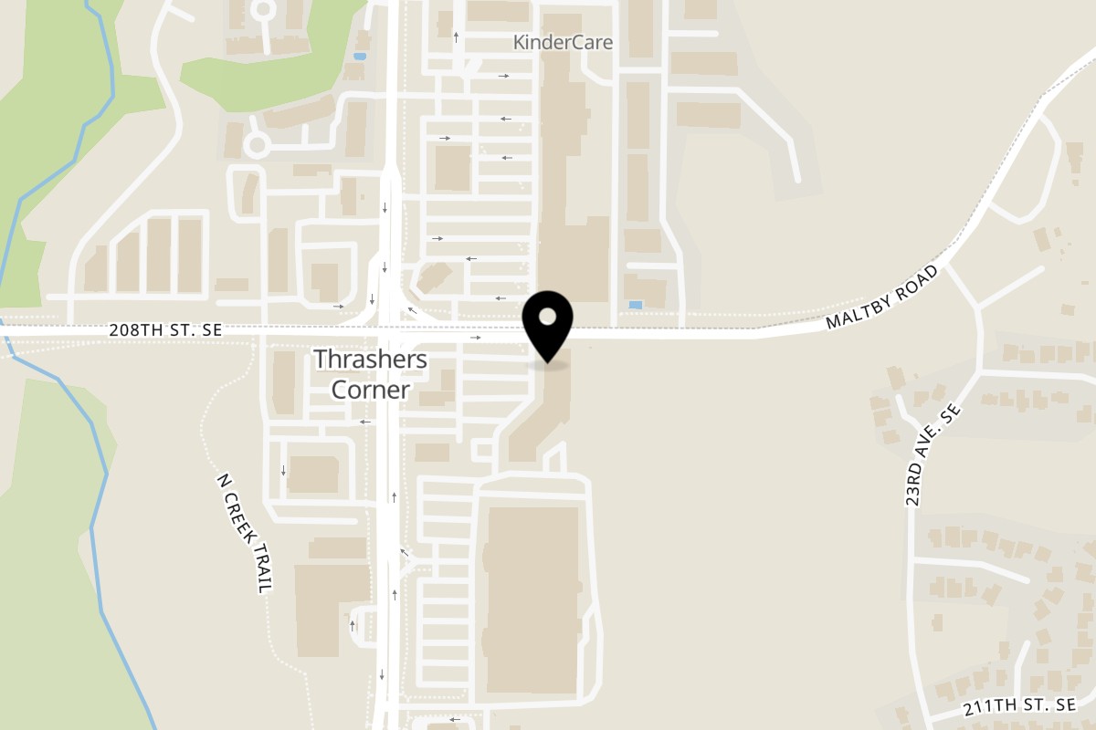 Map showing the location of Sushi Hana on 2020 Maltby Rd #2 in Bothell
